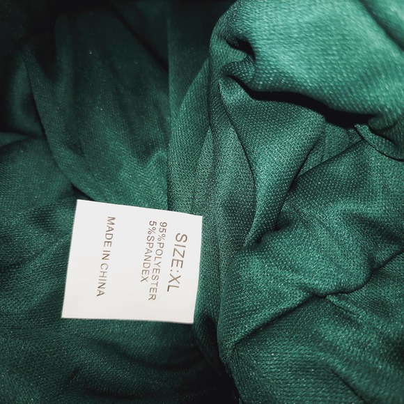 NEW Green Bell Bottoms Women High Waist Wide Leg Palazzo Bling Sequin Flared  XL - Picture 5 of 9